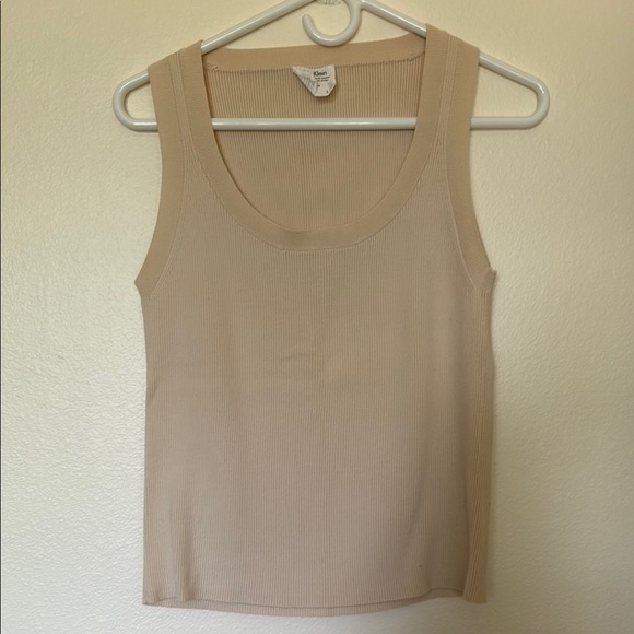 Calvin Klein Tops - Calvin Klein Beige Ribbed Tank Top